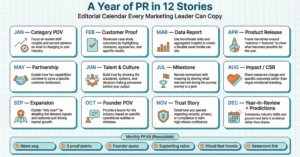 A Year of PR in 12 Stories The Editorial Calendar Every Marketing Leader Can Copy