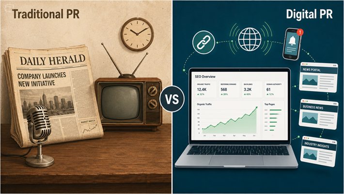 digital pr vs traditional pr comparison chart